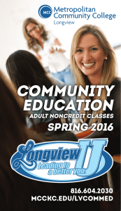 Community Education spring 2016 816.604.2030