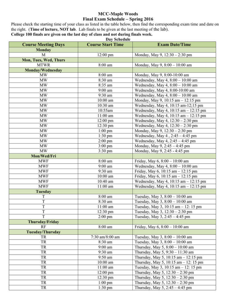 University Of Tennessee Final Exam Schedule Spring 2023