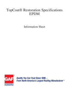 TopCoat® Restoration Specifications EPDM Information Sheet