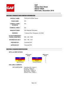 GAF Safety Data Sheet SDS # 1060A SDS Date: December 2014