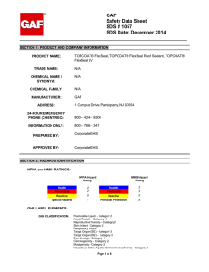 GAF Safety Data Sheet SDS # 1057 SDS Date: December 2014