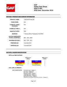 GAF Safety Data Sheet SDS # 1061 SDS Date: December 2014