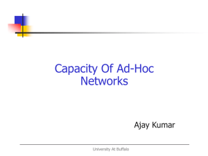 Capacity Of Ad-Hoc Networks Ajay Kumar University At Buffalo