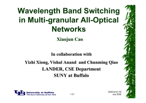 Wavelength Band Switching in Multi-granular All-Optical Networks Xiaojun Cao