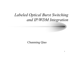 Labeled Optical Burst Switching and IP/WDM Integration Chunming Qiao 1