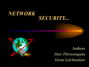 NETWORK SECURITY... Authors Hari Thiruvengada