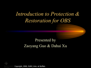 Introduction to Protection &amp; Restoration for OBS Presented by