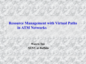 Resource Management with Virtual Paths in ATM Networks Wanru Tao SUNY at Buffalo