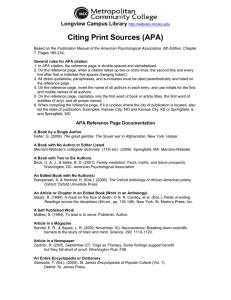 Citing Print Sources (APA)