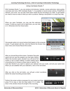 Using Camtasia Studio 7