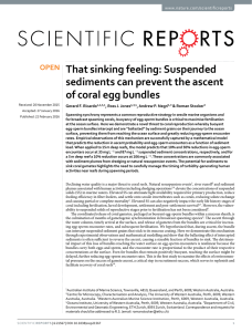 That sinking feeling: Suspended sediments can prevent the ascent www.nature.com/scientificreports