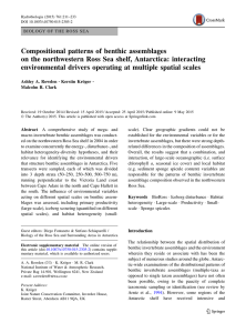 Compositional patterns of benthic assemblages