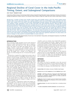 Regional Decline of Coral Cover in the Indo-Pacific: