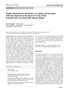 Rapid colonisation by nematodes on organic and inorganic