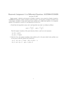 Homework Assignment 11 in Differential Equations, MATH308-SUMMER