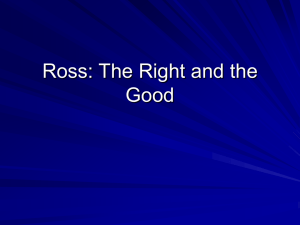 Ross: The Right and the Good