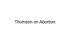 Thomson on Abortion
