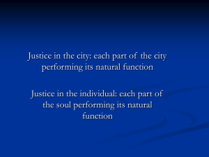 Justice in the city: each part of  the city
