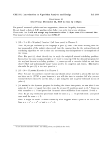 CSE 331: Introduction to Algorithm Analysis and Design Fall 2009 Homework 10