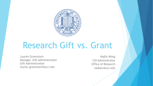 Research Gift vs. Grant