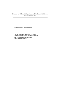 Memoirs on Differential Equations and Mathematical Physics TWO-DIMENSIONAL BOUNDARY
