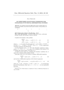 Mem. Differential Equations Math. Phys. 51 (2010), 163–168 Zaza Sokhadze