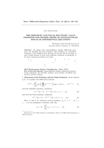 Mem. Differential Equations Math. Phys. 54 (2011), 126–133 Ivan Kiguradze