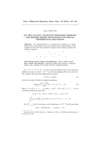Mem. Differential Equations Math. Phys. 56 (2012), 143–146 Zaza Sokhadze