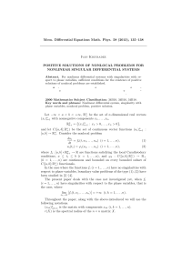 Mem. Differential Equations Math. Phys. 58 (2013), 135–138 Ivan Kiguradze