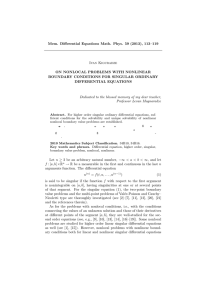 Mem. Differential Equations Math. Phys. 59 (2013), 113–119 Ivan Kiguradze