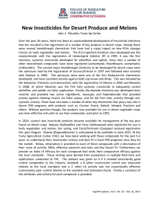 New Insecticides for Desert Produce and Melons