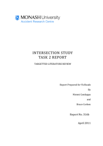 INTERSECTION STUDY TASK 2 REPORT  Report No. 316b