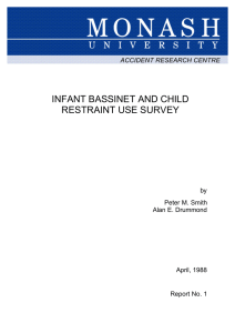 INFANT BASSINET AND CHILD RESTRAINT USE SURVEY by Peter M. Smith