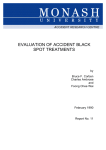 EVALUATION OF ACCIDENT BLACK SPOT TREATMENTS by Bruce F. Corben