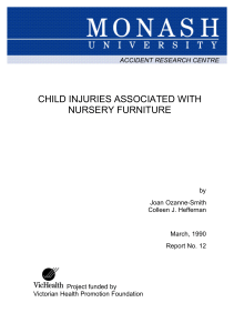 CHILD INJURIES ASSOCIATED WITH NURSERY FURNITURE