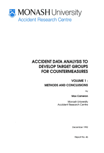 ACCIDENT DATA ANALYSIS TO DEVELOP TARGET GROUPS FOR COUNTERMEASURES