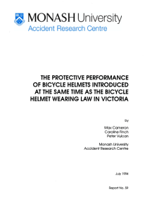 THE PROTECTIVE PERFORMANCE OF BICYCLE HELMETS INTRODUCED HELMET WEARING