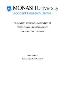 EVALUATION OF THE IMPLEMENTATION OF THE NATIONAL MINIl\1UM DATA SET