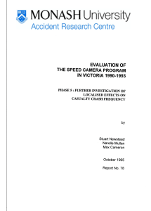 EVALUATION OF THE SPEED CAMERA PROGRAM IN VICTORIA 1990-1993