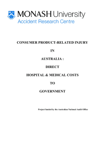 CONSUMER PRODUCT-RELATED INJURY IN AUSTRALIA :