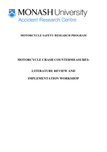 MOTORCYCLE CRASH COUNTERMEASURES: LITERATURE REVIEW AND IMPLEMENTATION WORKSHOP
