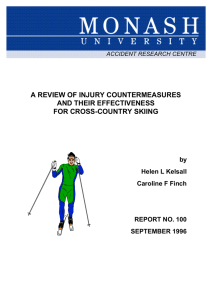 A REVIEW OF INJURY COUNTERMEASURES AND THEIR EFFECTIVENESS FOR CROSS-COUNTRY SKIING
