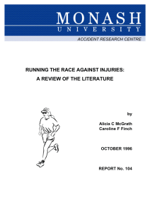 RUNNING THE RACE AGAINST INJURIES: A REVIEW OF THE LITERATURE  by