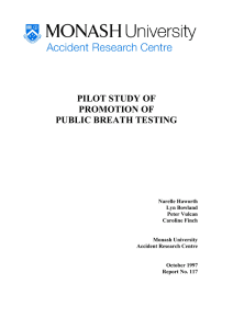 PILOT STUDY OF PROMOTION OF PUBLIC BREATH TESTING