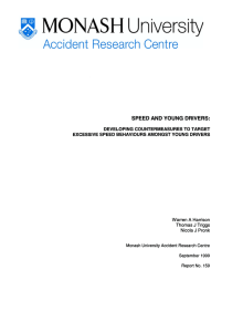 J SPEED AND YOUNG DRIVERS: DEVELOPING COUNTERMEASURES TO TARGET