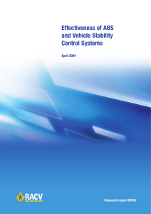 Effectiveness of ABS and Vehicle Stability Control Systems Research report 00/04