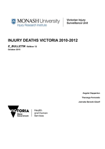 INJURY DEATHS VICTORIA 2010-2012 E_BULLETIN