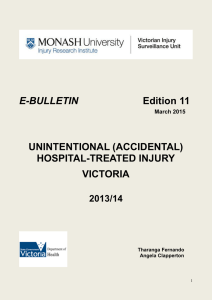 E-BULLETIN UNINTENTIONAL (ACCIDENTAL) HOSPITAL-TREATED INJURY