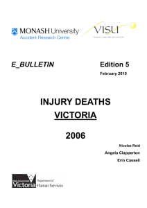 INJURY DEATHS VICTORIA 2006