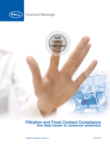 Filtration and Food Contact Compliance One Step Closer to consumer protection FBWCODEENa